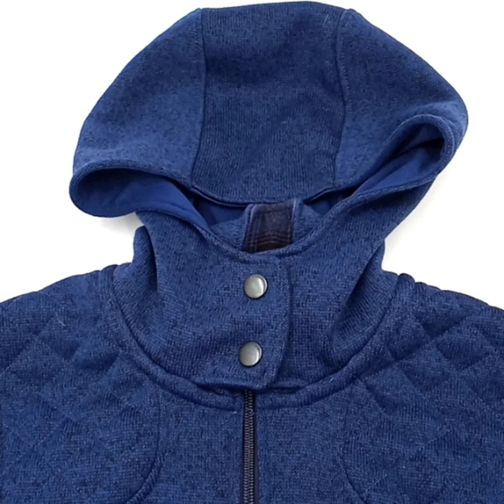 Eddie Bauer Hooded‎ Knit Full Zip Jacket Blue XS